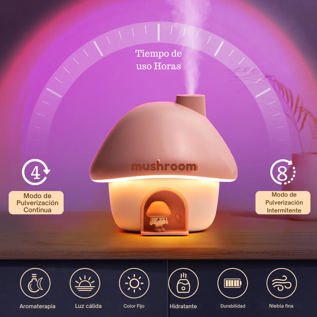 Humidificador De Seta Zen con Luz Nocurna